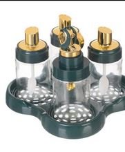 Glass Spice and Jars Set,